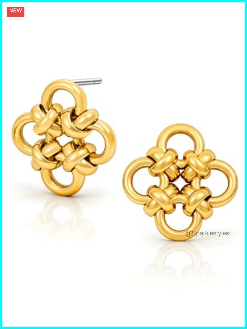 Gold Plated Drop Earrings Lightweight Hypoallergenic